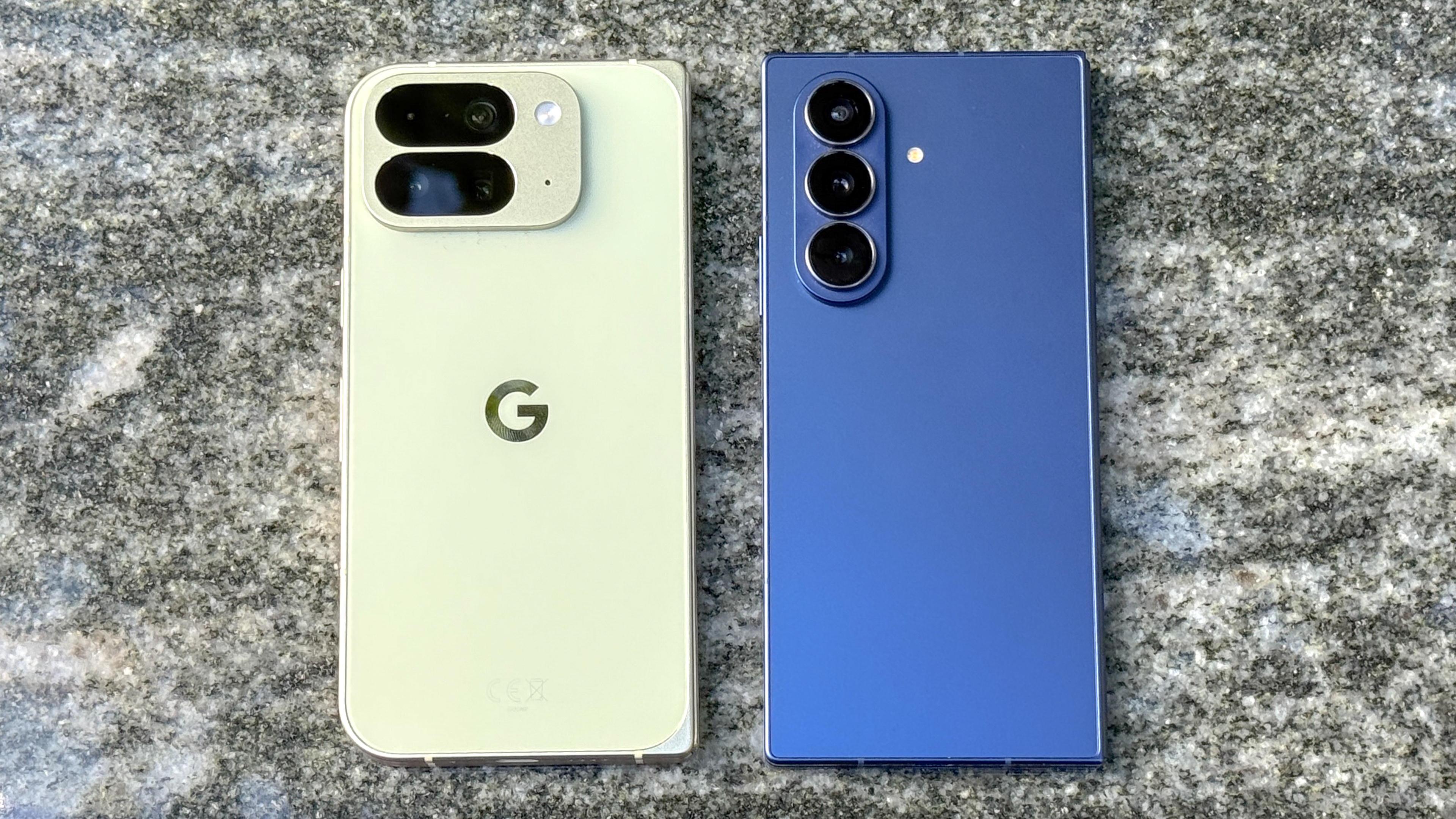 A user interacting with the Pixel 10 Pro Fold's large screen during a performance test.