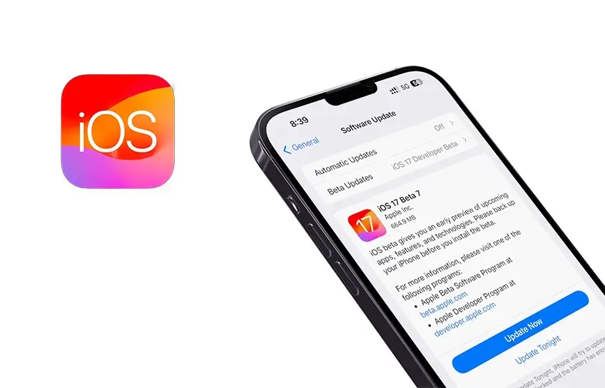 The iPhone 15 home screen running a modern version of iOS with various app icons.