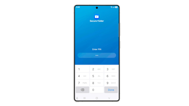 Settings menu on a Samsung phone showing theft protection and security settings.