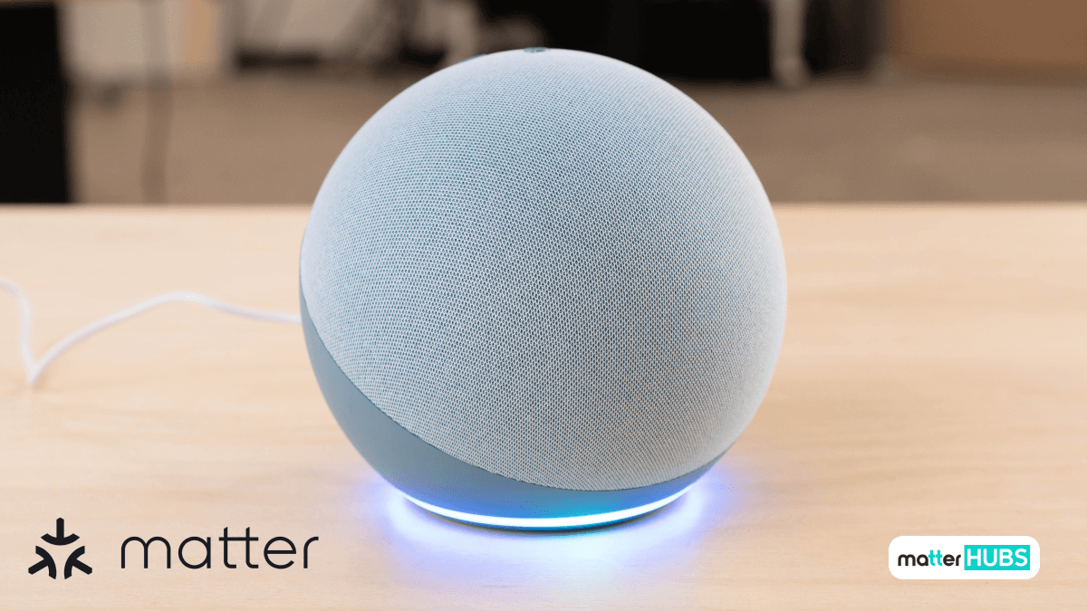 A spherical Amazon Echo Plus 4th Gen speaker.