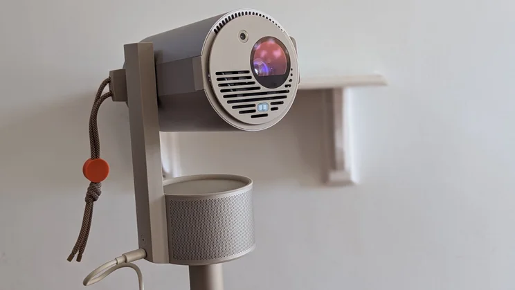 Close-up of XGIMI MoGo 3 Pro 130-degree adjustable stand