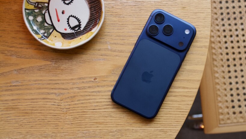 Front and back view of the silver iPhone 17 Pro with its flat XDR OLED display.