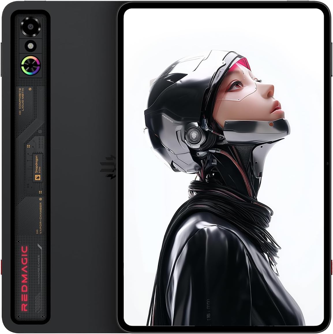 The Redmagic Astra gaming tablet displaying a vibrant high-frame-rate game interface.