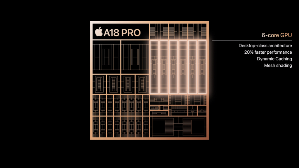Macro view of Apple's high-performance silicon chip branding.