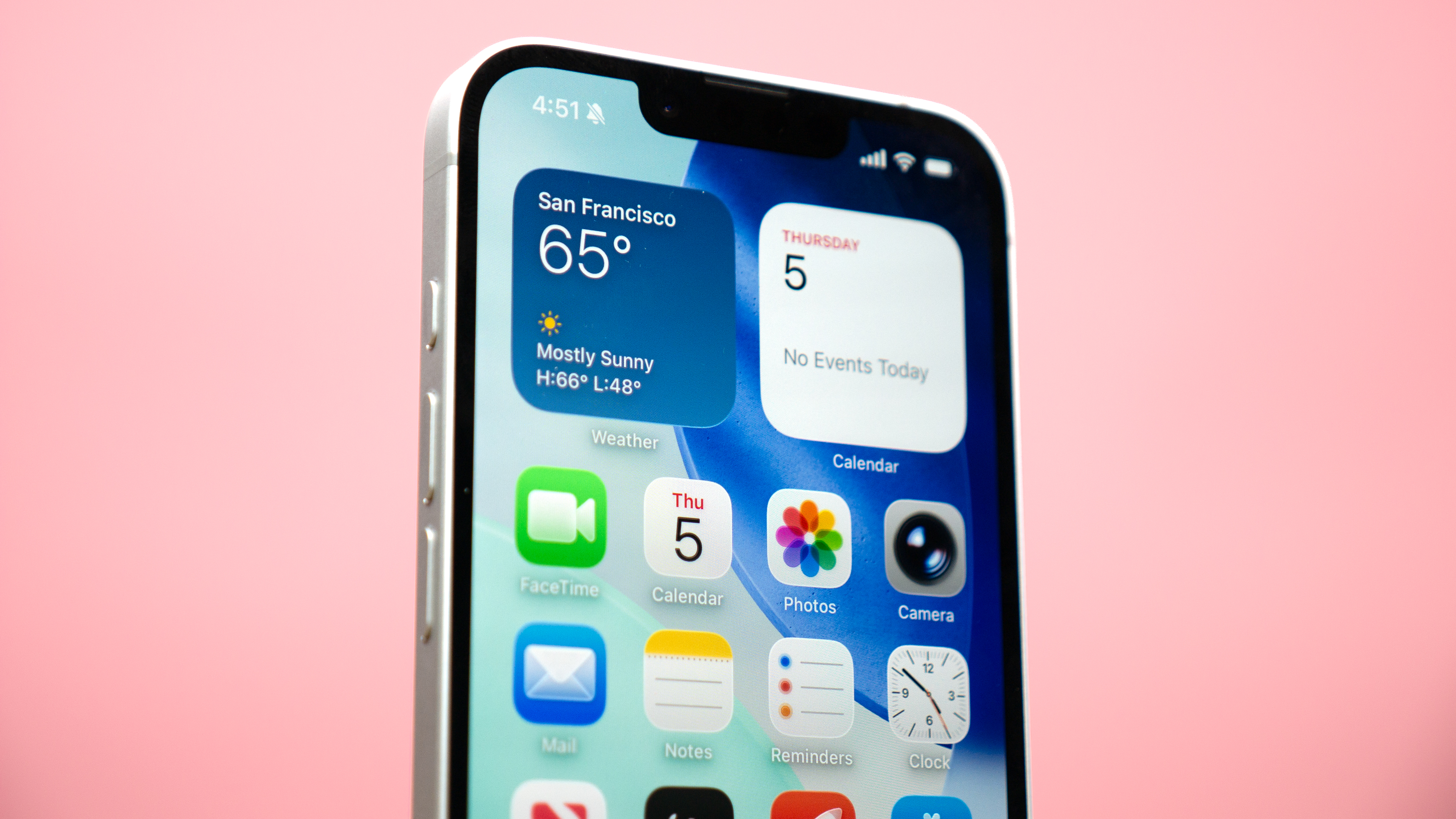 Front view of iPhone 17e highlighting the display notch