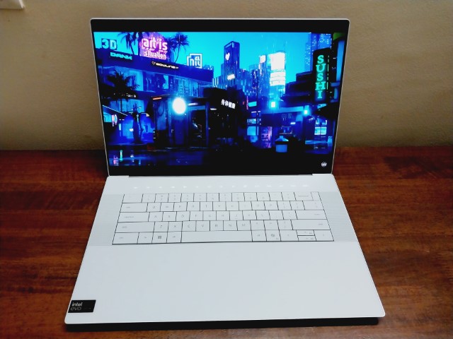 The Dell XPS 16 9640 screen displaying a high-contrast, vibrant image to demonstrate color accuracy.
