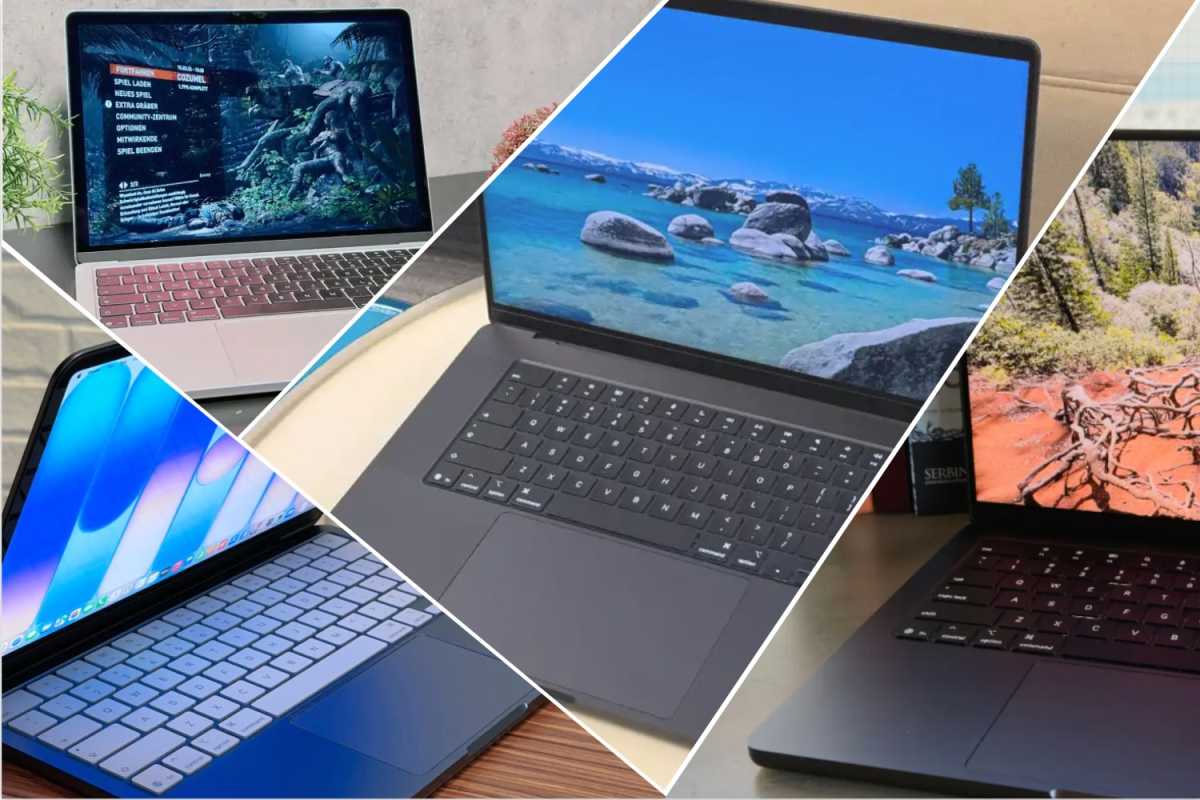 Infographic style comparison between MacBook Air, MacBook Pro, and MacBook Neo.