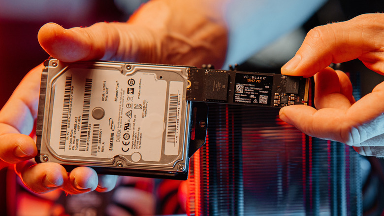 Close-up of a high-speed M.2 NVMe SSD commonly used for Raspberry Pi storage upgrades via PCIe.