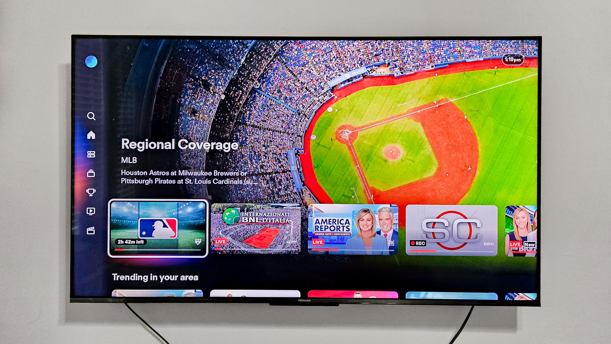 Official Fubo branding and sports streaming service promotional graphic.