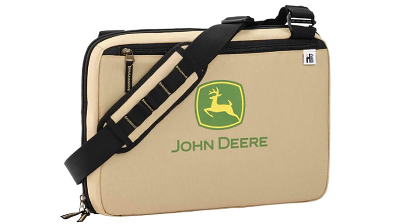 John Deere Heritage Supply Pro Crossbody Padfolio in signature green and black.