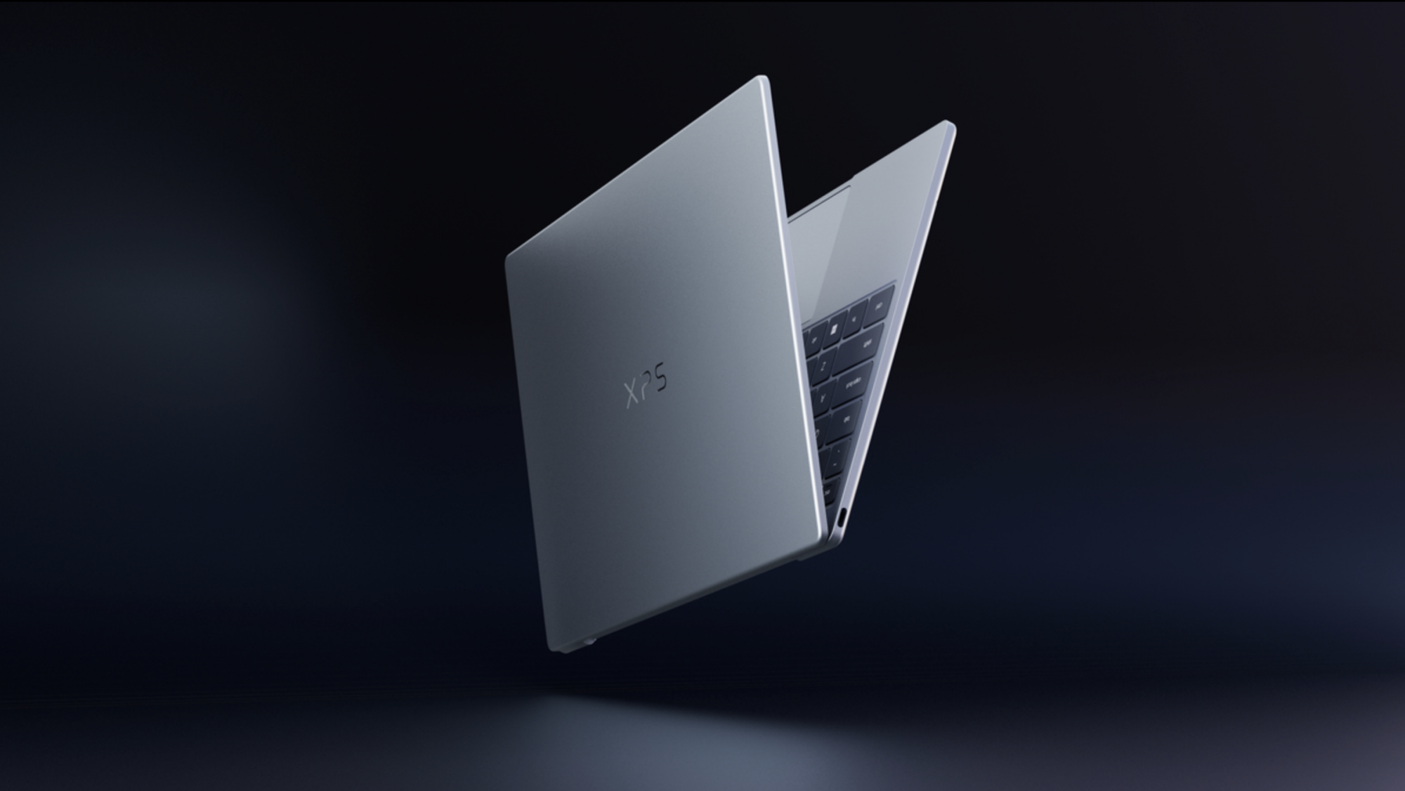 Product shot of the compact 2026 Dell XPS 13 laptop.