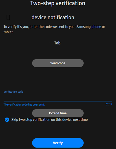 A verification screen within the SmartThings driver enrollment flow.