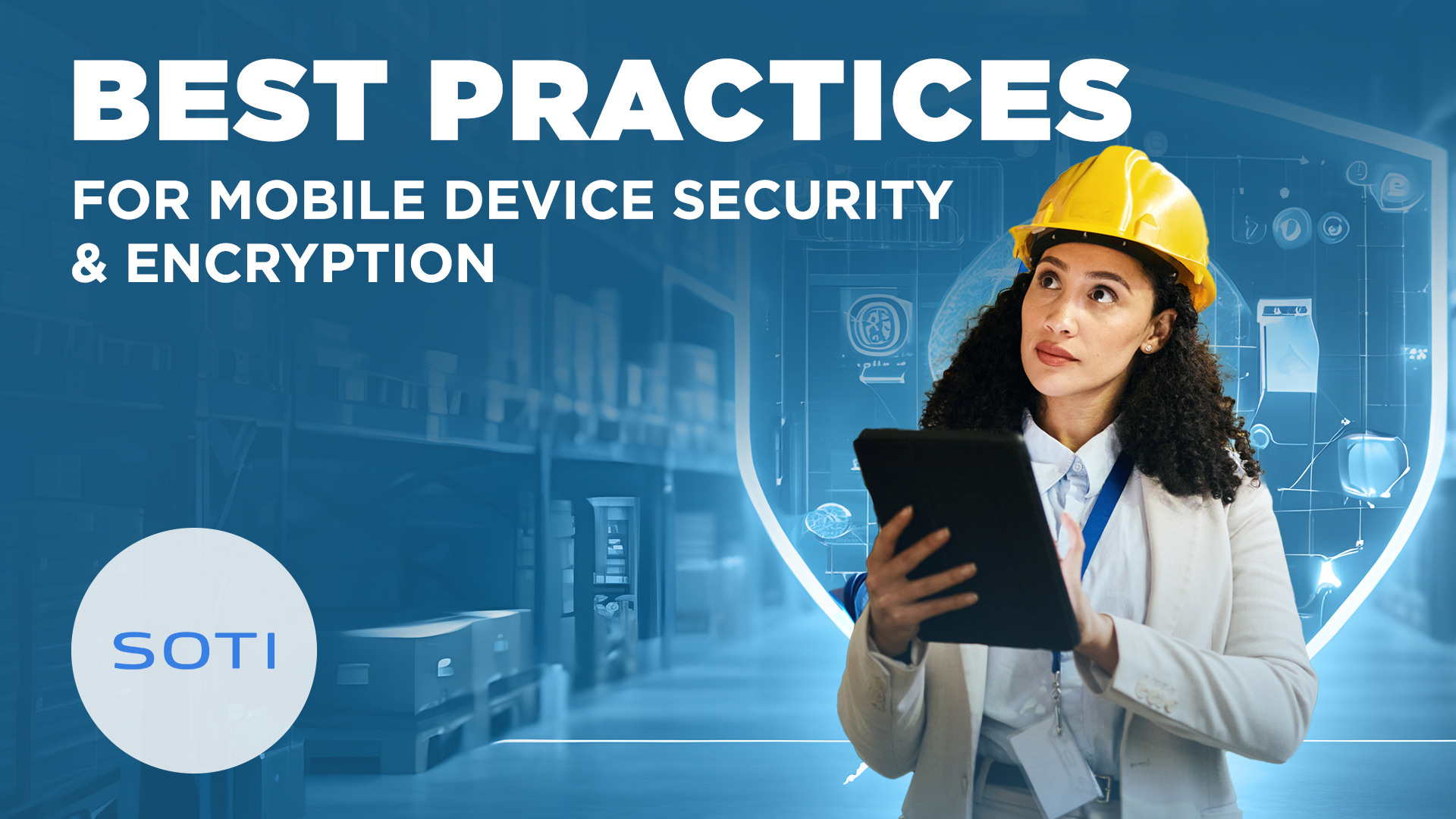 A professional video thumbnail featuring icons related to mobile security risk assessment.