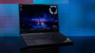 The Lenovo Legion 5i Gen 10 gaming laptop showing its chassis and cooling vents.