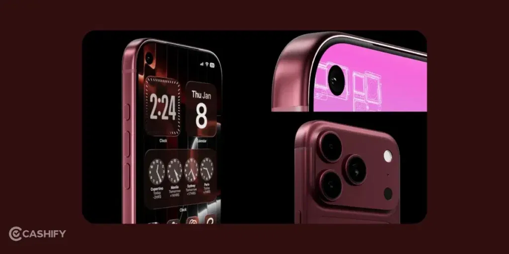 Close-up render of the iPhone 18 Pro's triple-lens camera system.
