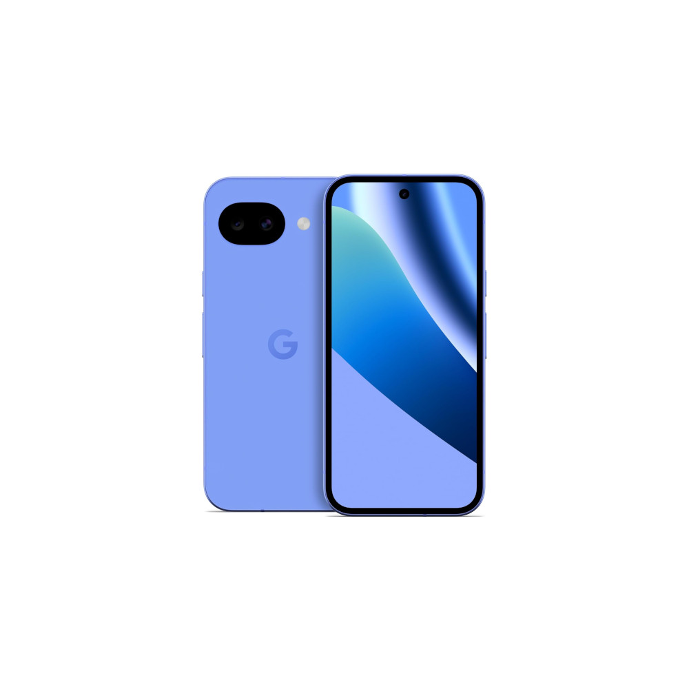 Front and back view of the Google Pixel 10a smartphone.