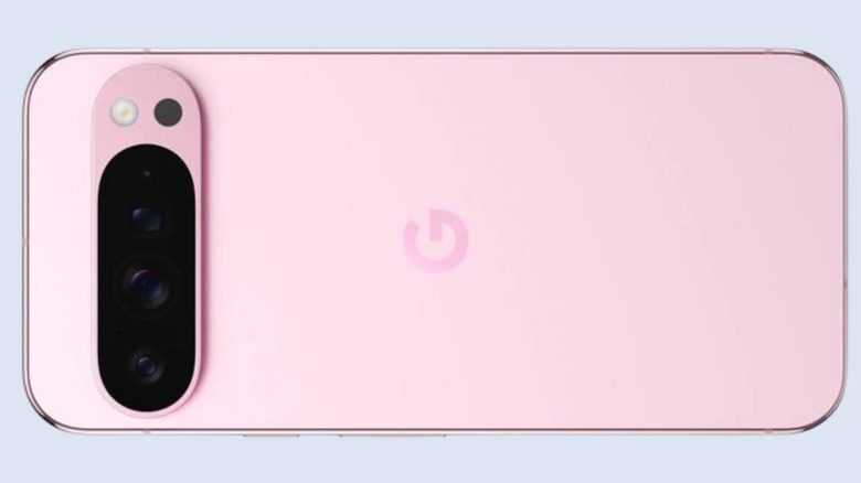 Back view of the Google Pixel 9 Pro showing its signature horizontal camera bar.