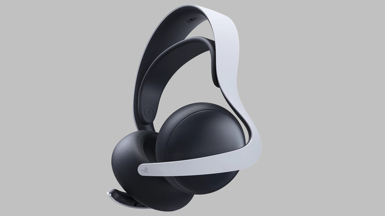 The Pulse Elite 3D wireless headset featuring a sleek white and black design.