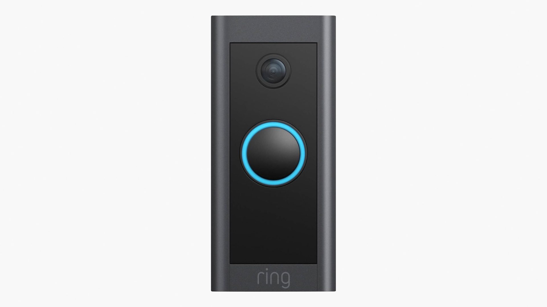A Ring Wired Video Doorbell installed on a brick wall.