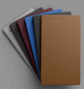 Multiple reMarkable Paper Pro Move folio cases showing the magnetic notch design.