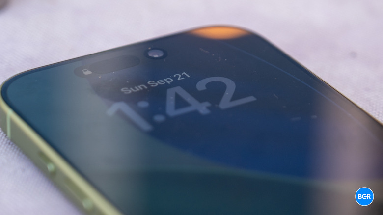 Close-up of the iPhone 17 display showing vibrant colors and sharp detail.