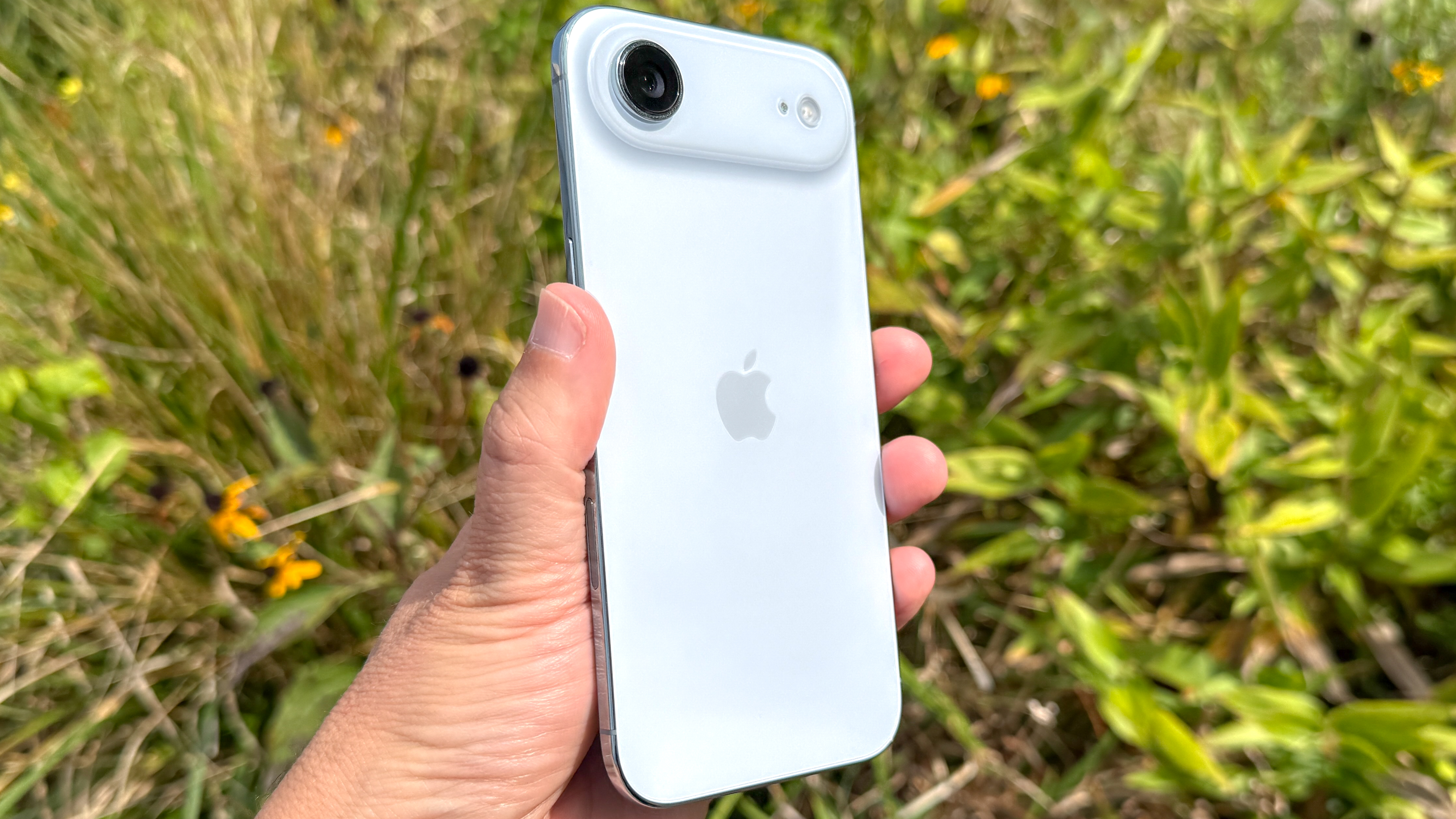 A professional shot of the iPhone Air as a final review summary.