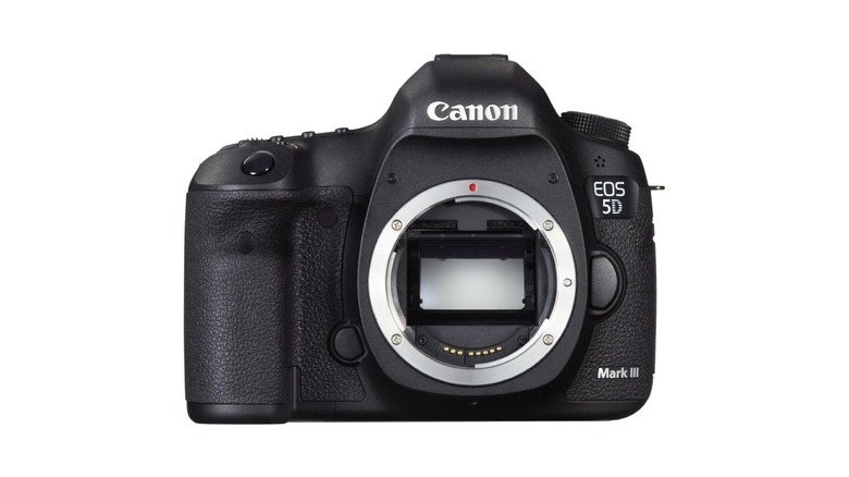 A classic Canon EOS 5D Mark II professional DSLR body.