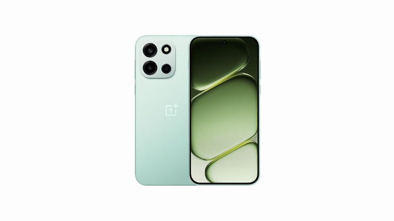 OnePlus Nord 6 in a light mint color.